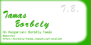 tamas borbely business card